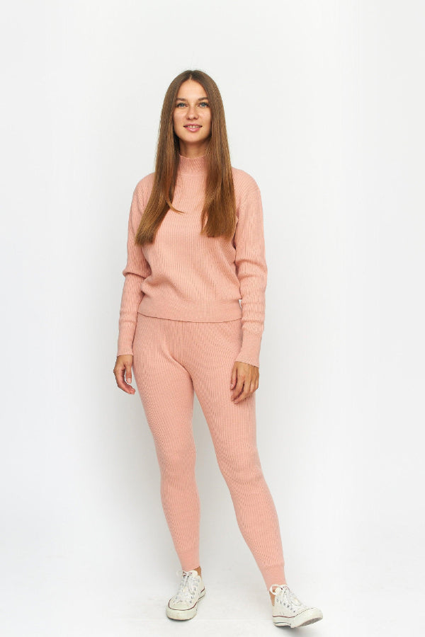Ribbed Cashmere Mockneck Sweater