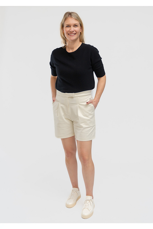 the Cotton Pleated Shorts