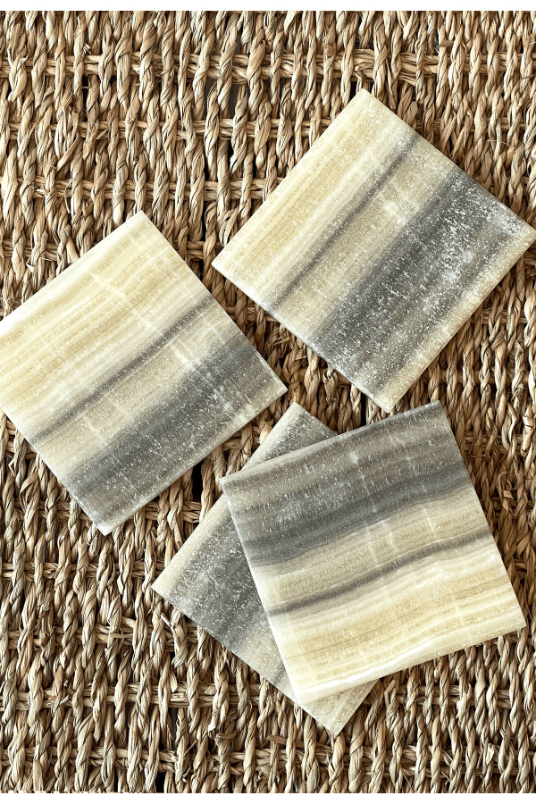 Zebra Onyx Coasters