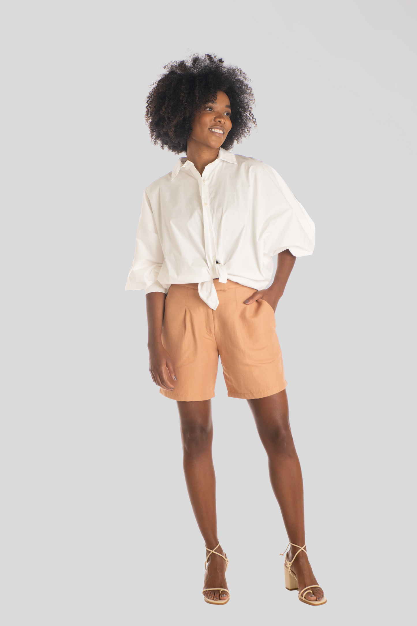 the Cotton & Linen Pleated Shorts