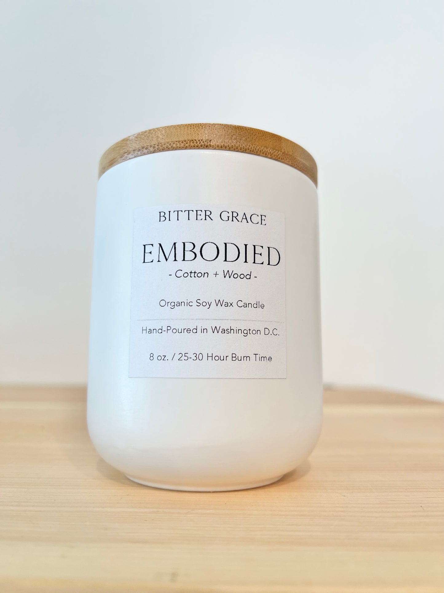 EMBODIED Cotton + Wood Candle