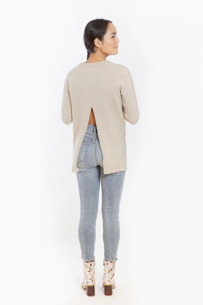 Cashmere Backslit Sweater