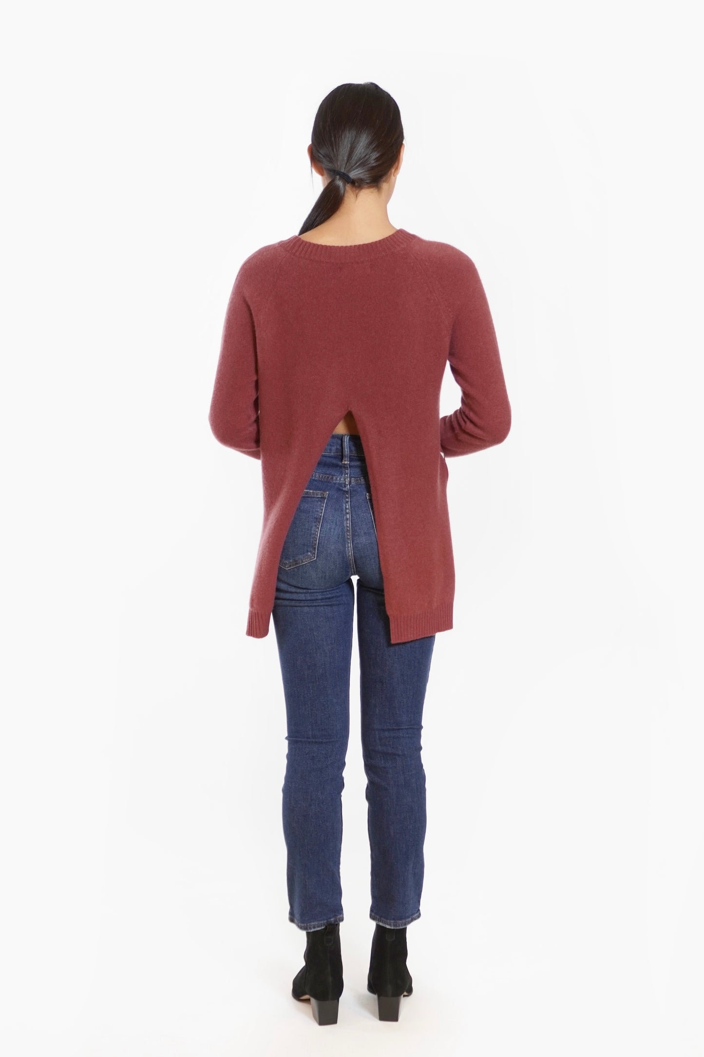 Cashmere Backslit Sweater