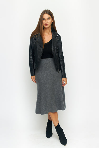 Cashmere Aline Midi Skirt